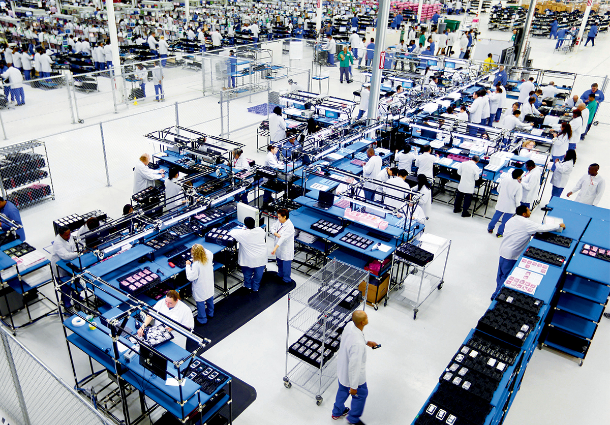 Assembling smartphones in Texas